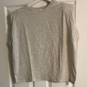 Mango Light Gray Knit Top